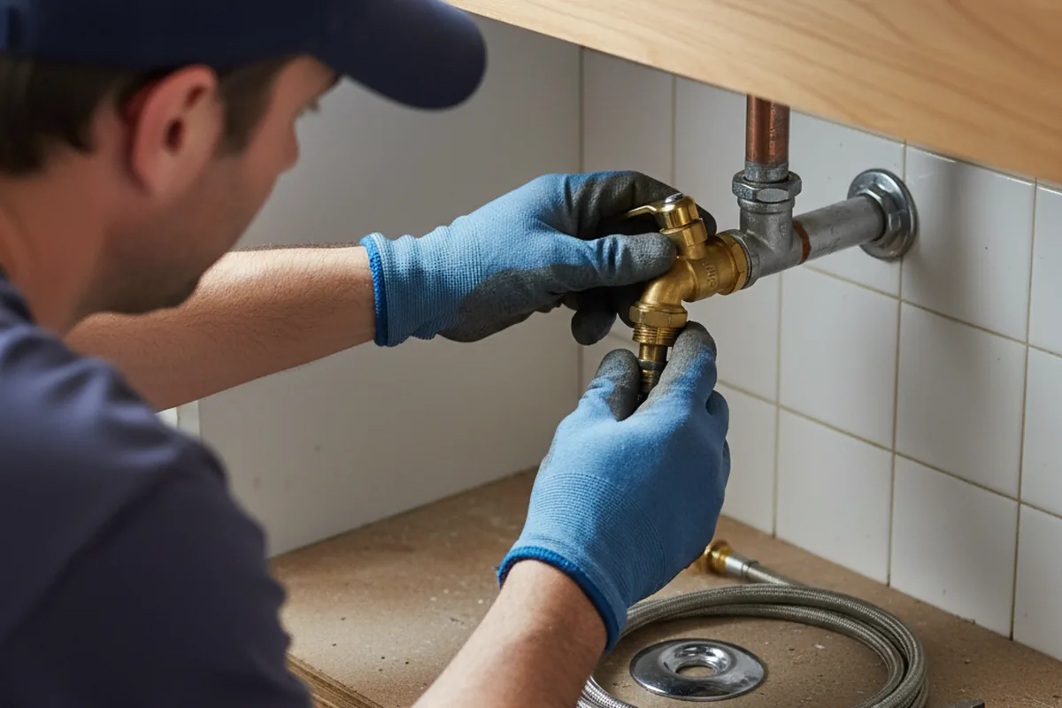 Shutoff valve and fitting work during Faucet and Fixture Repair in Ferrysburg
